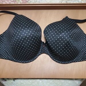 Polka Dot Black Bra